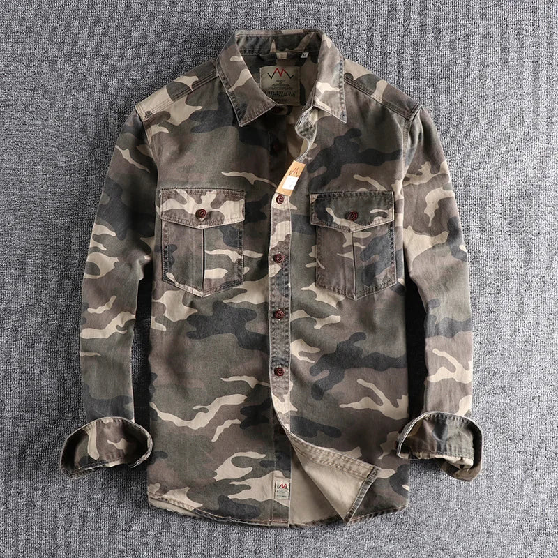 Adrie | Camouflage Button-Up Shirt – Casual Style