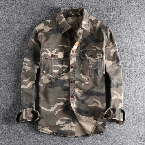 Adrie | Camouflage Button-Up Shirt – Casual Style