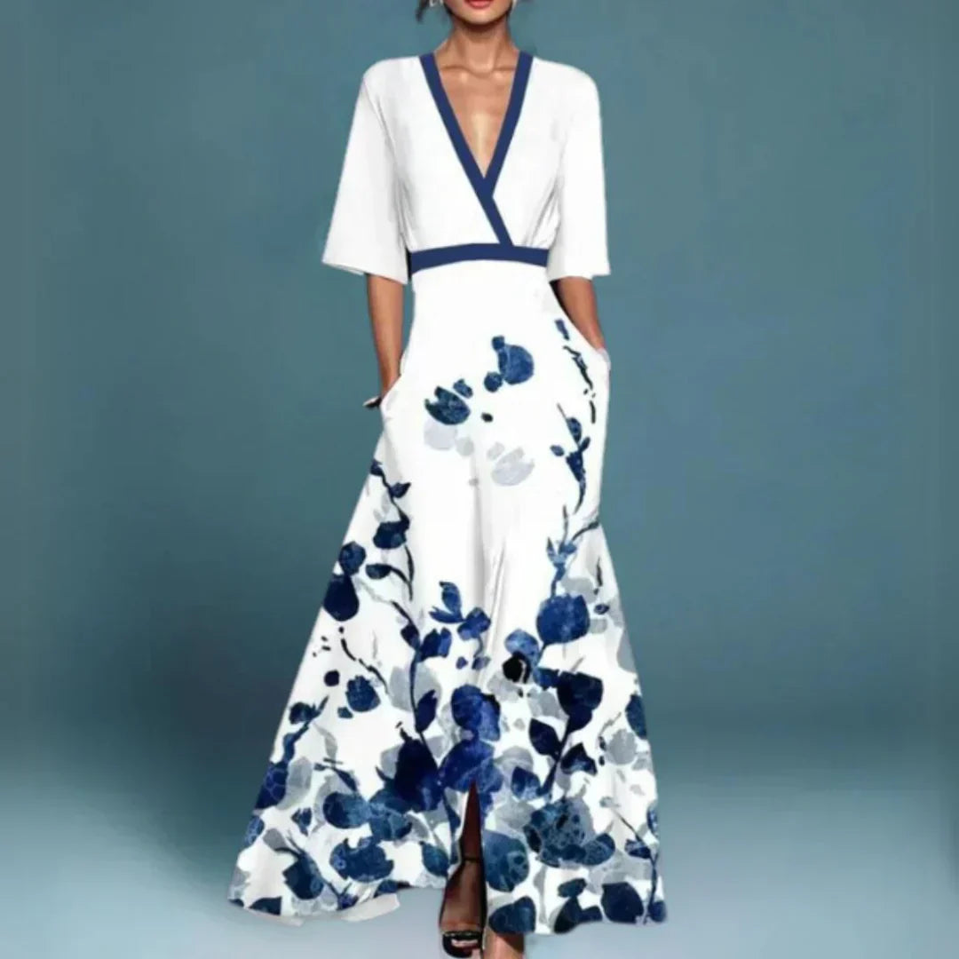 Rubby | Figurbetontes V-Ausschnitt Kleid