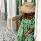 Cassandra | Geometric Print Dress