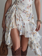 Laura | Floral V-Neck Mini Dress