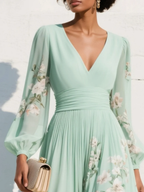 Prescela | Midi-Kleid mit floralem Design