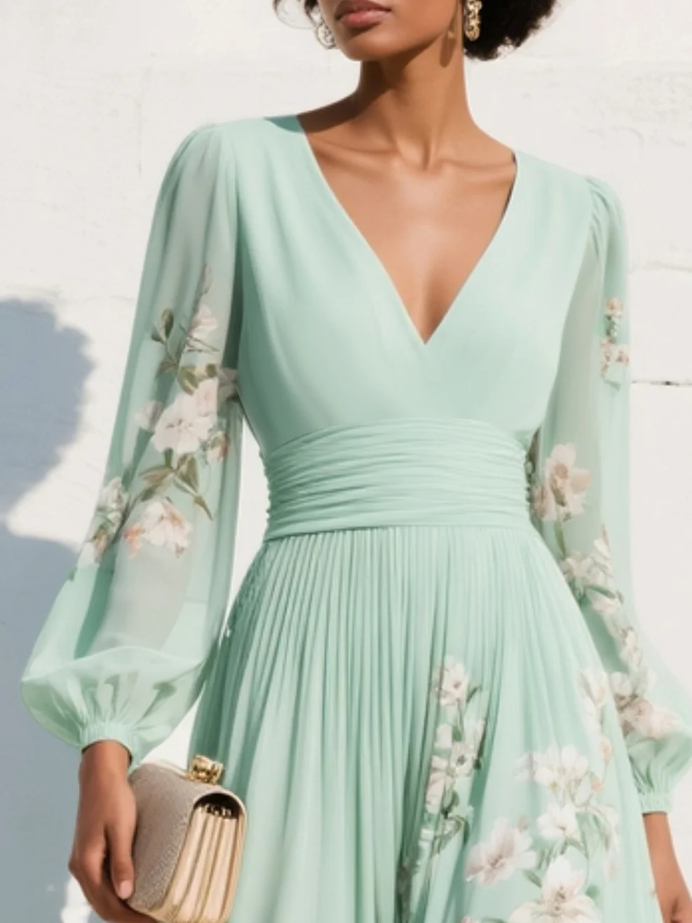Prescela | Midi-Kleid mit floralem Design