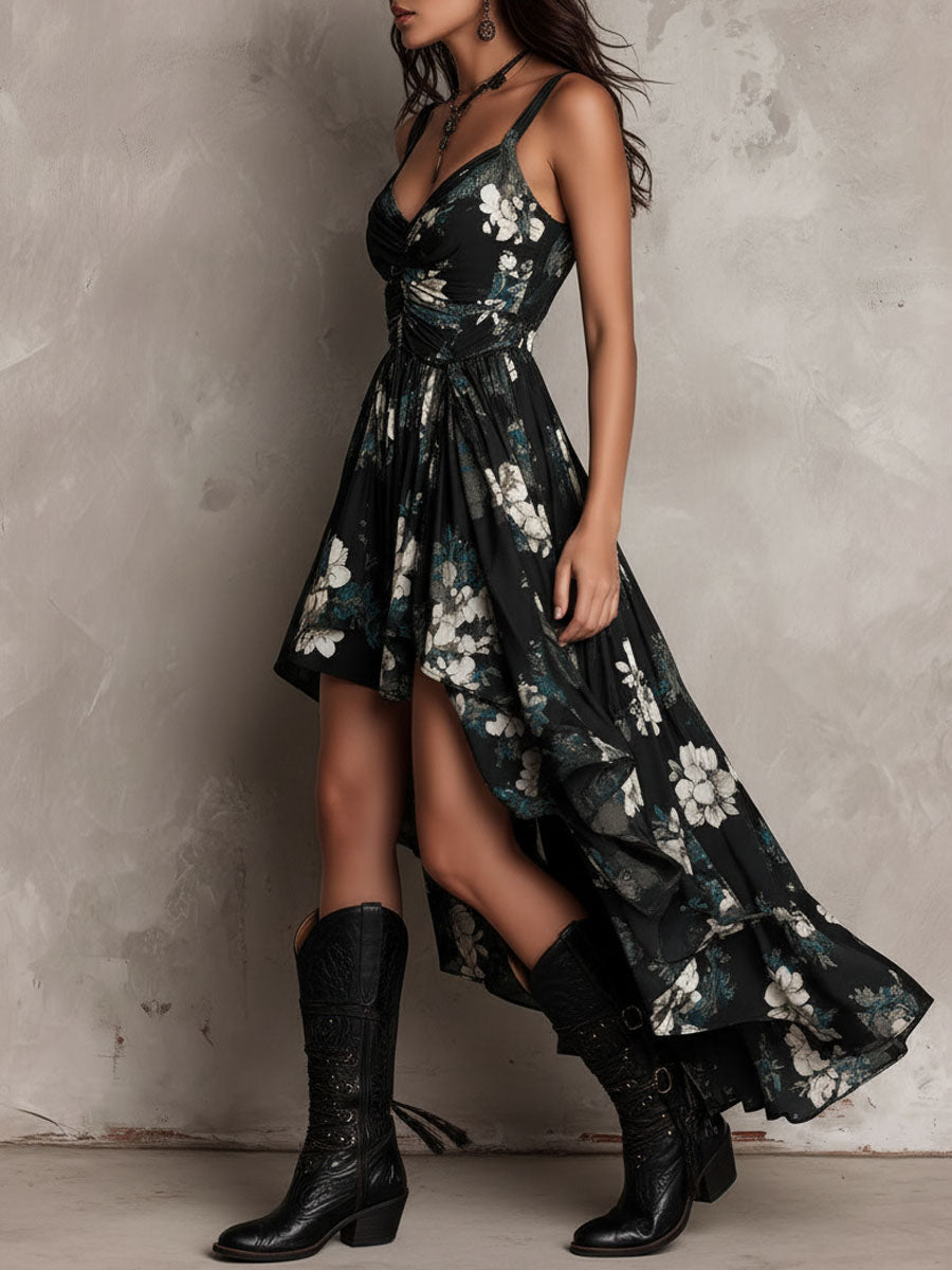 Anouk | Strapless Floral Maxi Dress