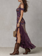 Roxane | Maxikleid mit tiefem Schlitz