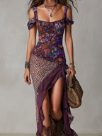 Roxane | Maxikleid mit tiefem Schlitz