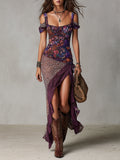 Roxane | Maxikleid mit tiefem Schlitz