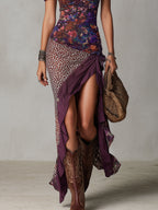Roxane | Maxikleid mit tiefem Schlitz