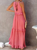Lou | Elegantes ärmelloses Kleid mit Rüschen-Details