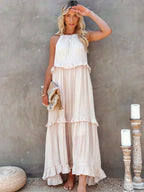 Lou | Elegantes ärmelloses Kleid mit Rüschen-Details