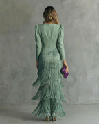 Chiara | Stilvolles Kleid mit Fransenärmeln