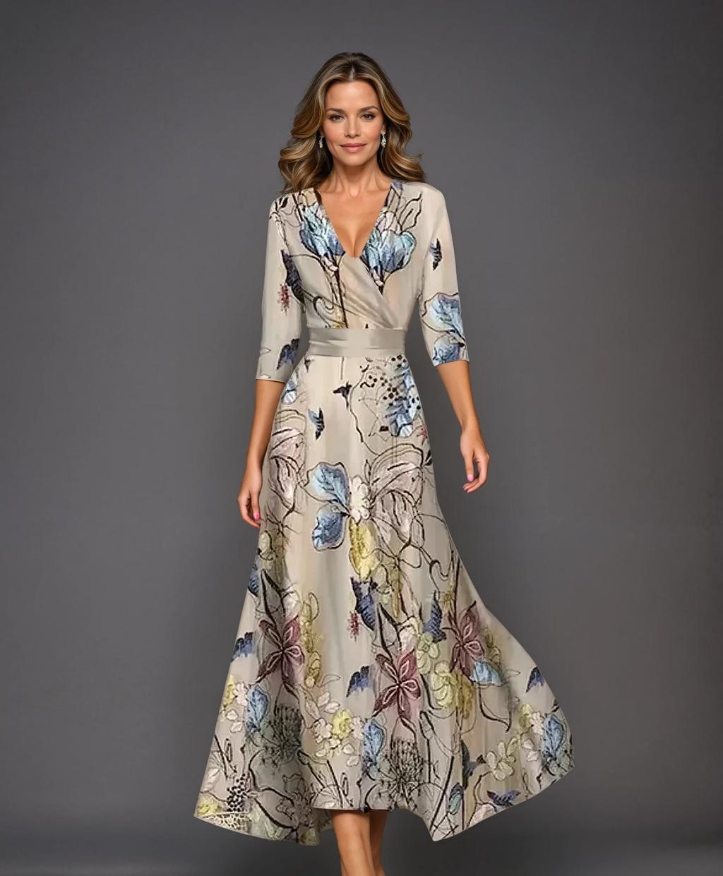 Emmily | Kleid mit halblangen Ärmeln