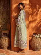 Elena | Besticktes Maxikleid im Mittelmeer-Stil