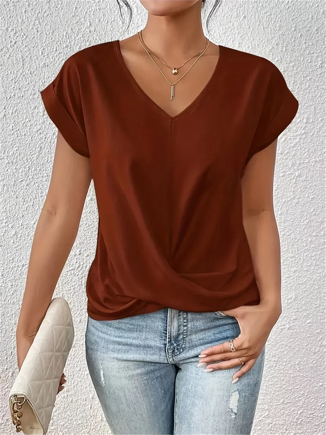 Marie | Zeitloses T-Shirt mit V-Ausschnitt