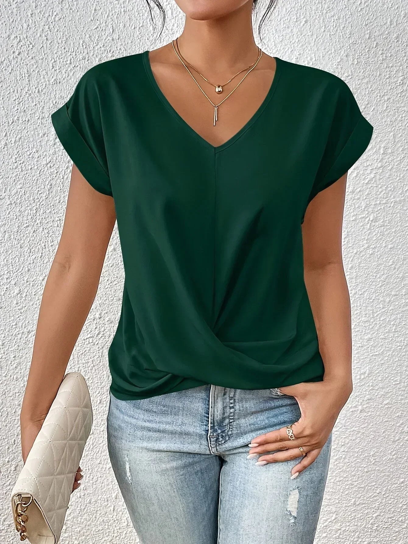 Marie | Zeitloses T-Shirt mit V-Ausschnitt