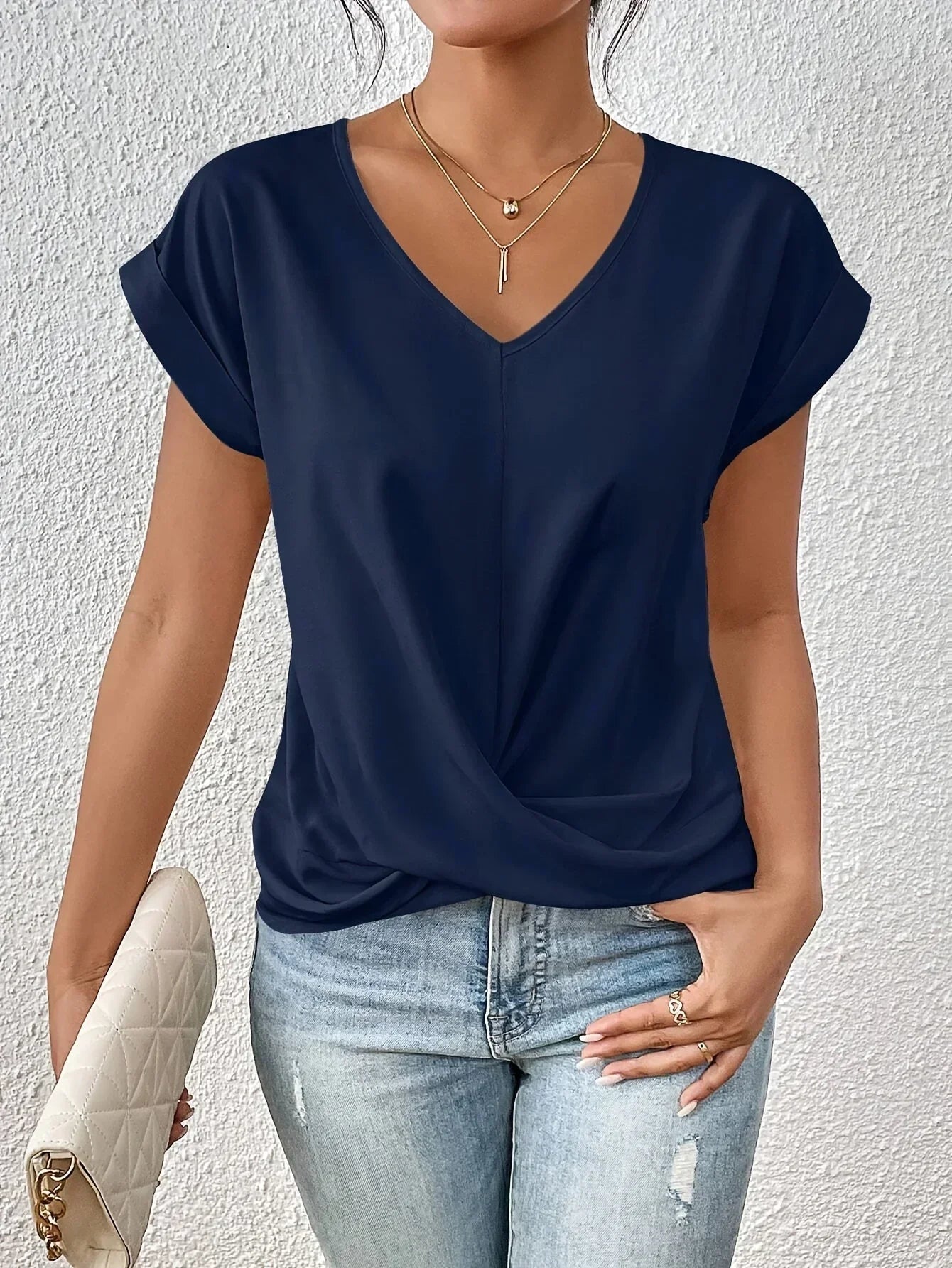 Marie | Zeitloses T-Shirt mit V-Ausschnitt