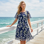 Liora | Elegantes A-Linien-Kleid mit floralem Muster