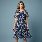 Liora | Elegantes A-Linien-Kleid mit floralem Muster