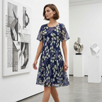 Liora | Elegantes A-Linien-Kleid mit floralem Muster