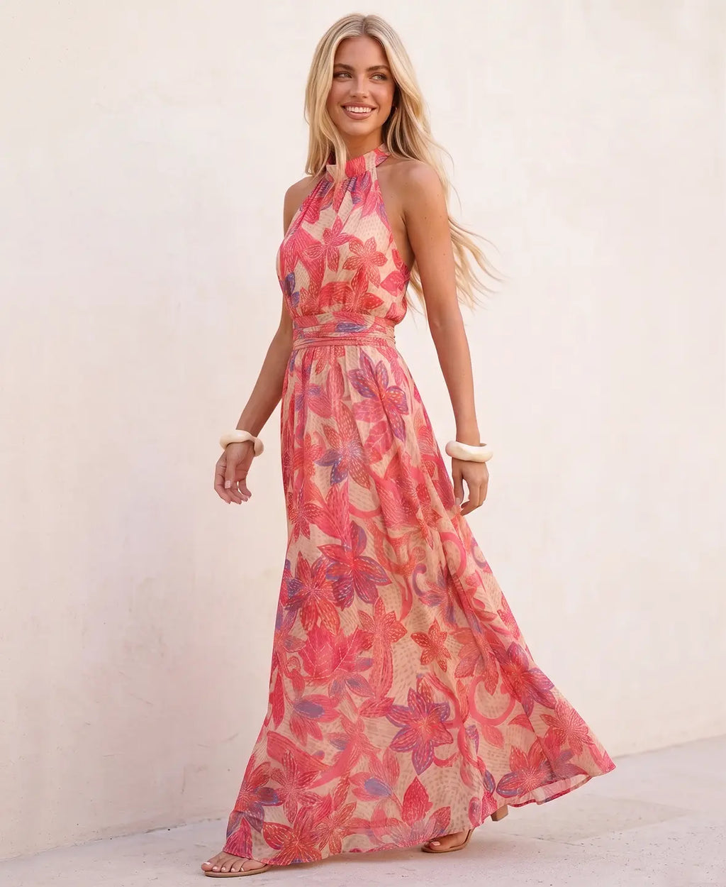 Elodie | Luftiges Maxikleid mit floralem Muster