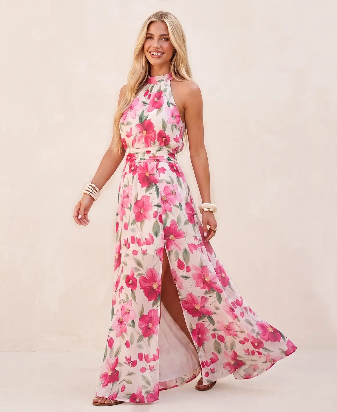 Elodie | Luftiges Maxikleid mit floralem Muster