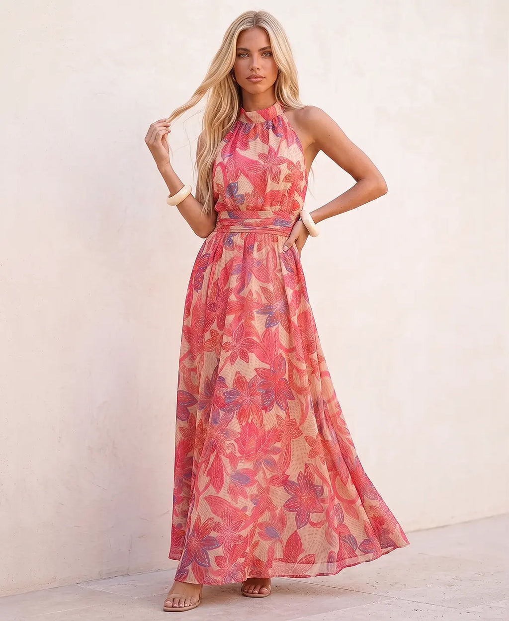 Elodie | Luftiges Maxikleid mit floralem Muster