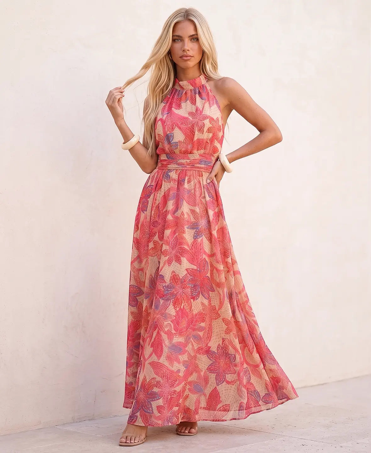 Elodie | Luftiges Maxikleid mit floralem Muster