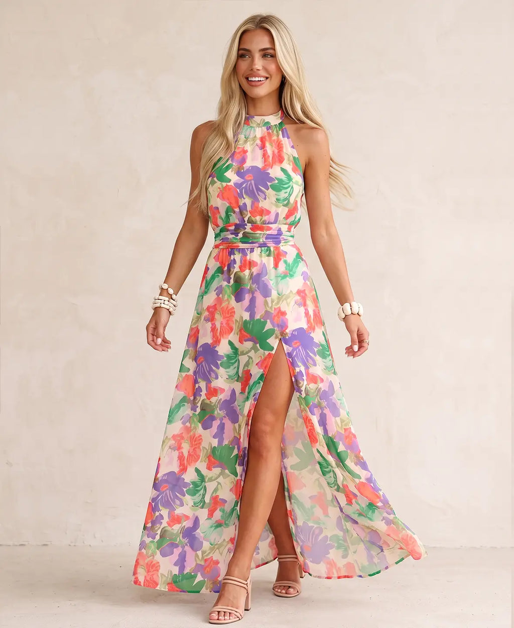 Elodie | Luftiges Maxikleid mit floralem Muster
