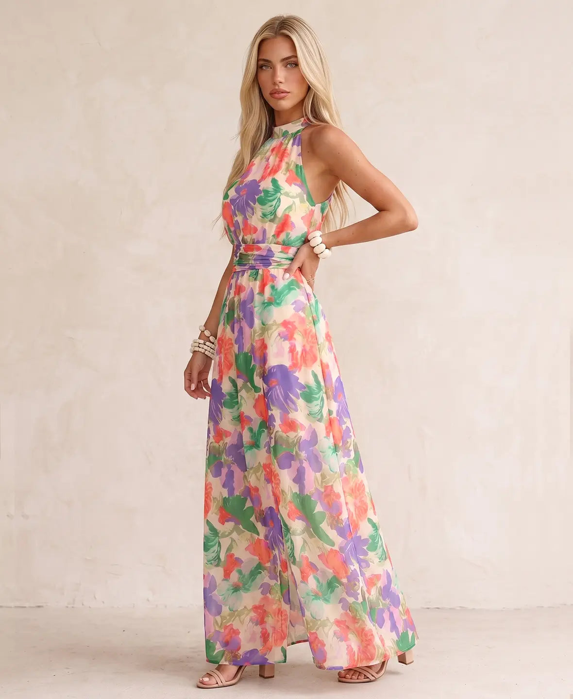 Elodie | Luftiges Maxikleid mit floralem Muster