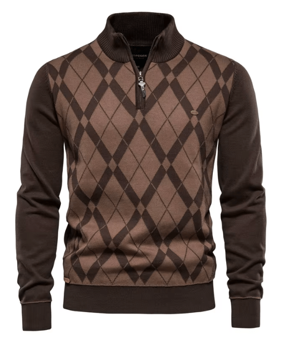Sander | Herrenpullover mit Halbzip
