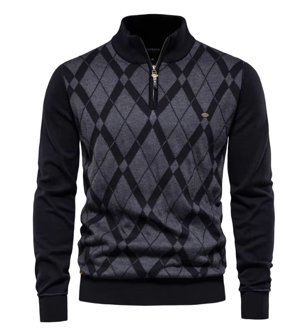 Sander | Herrenpullover mit Halbzip