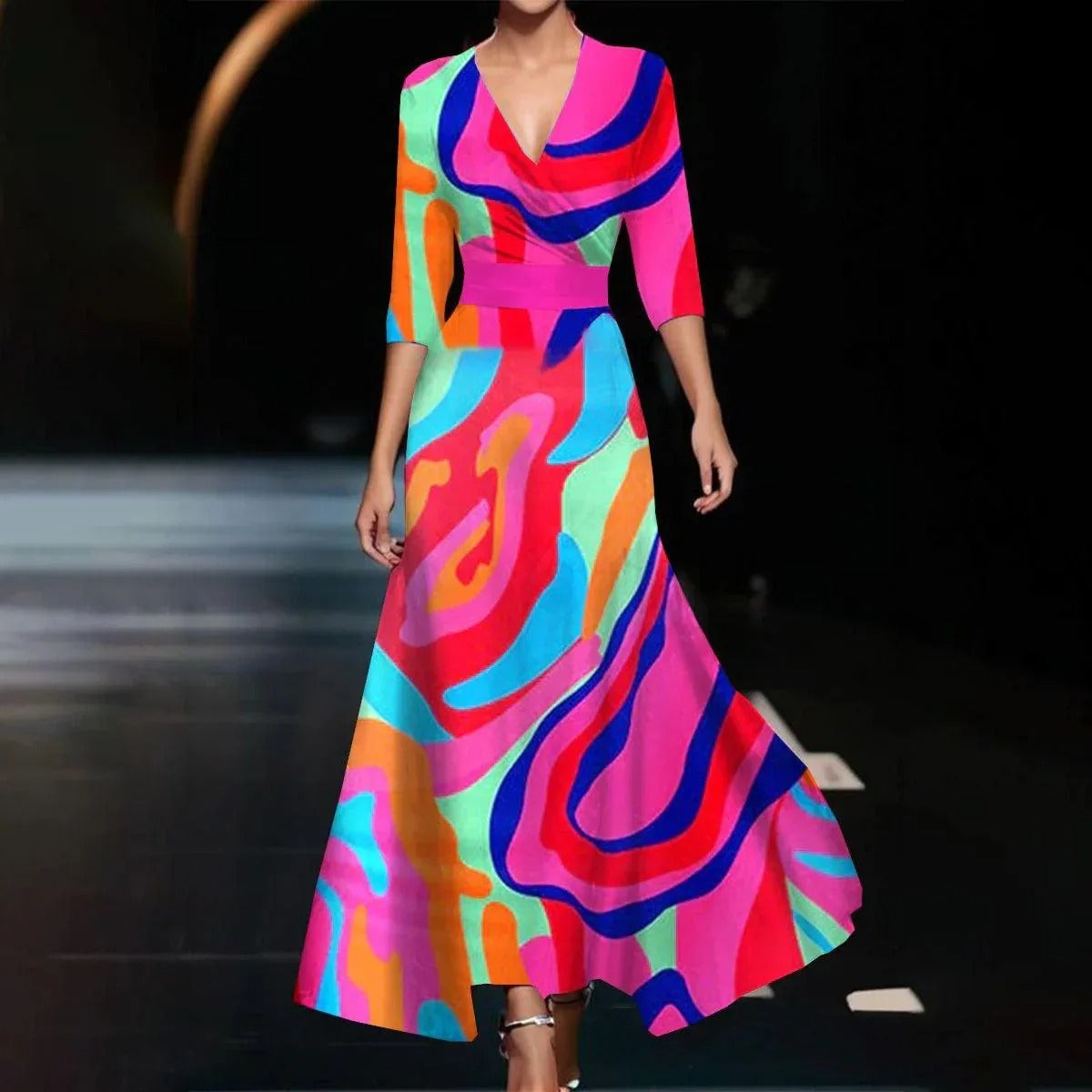 Emmily | Kleid mit halblangen Ärmeln