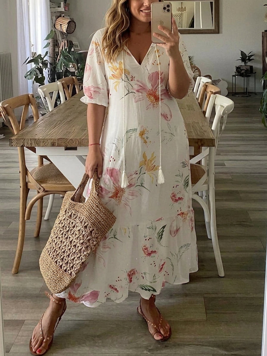 Rosalinde | Boho-Kleid mit Bauch-Optimierung