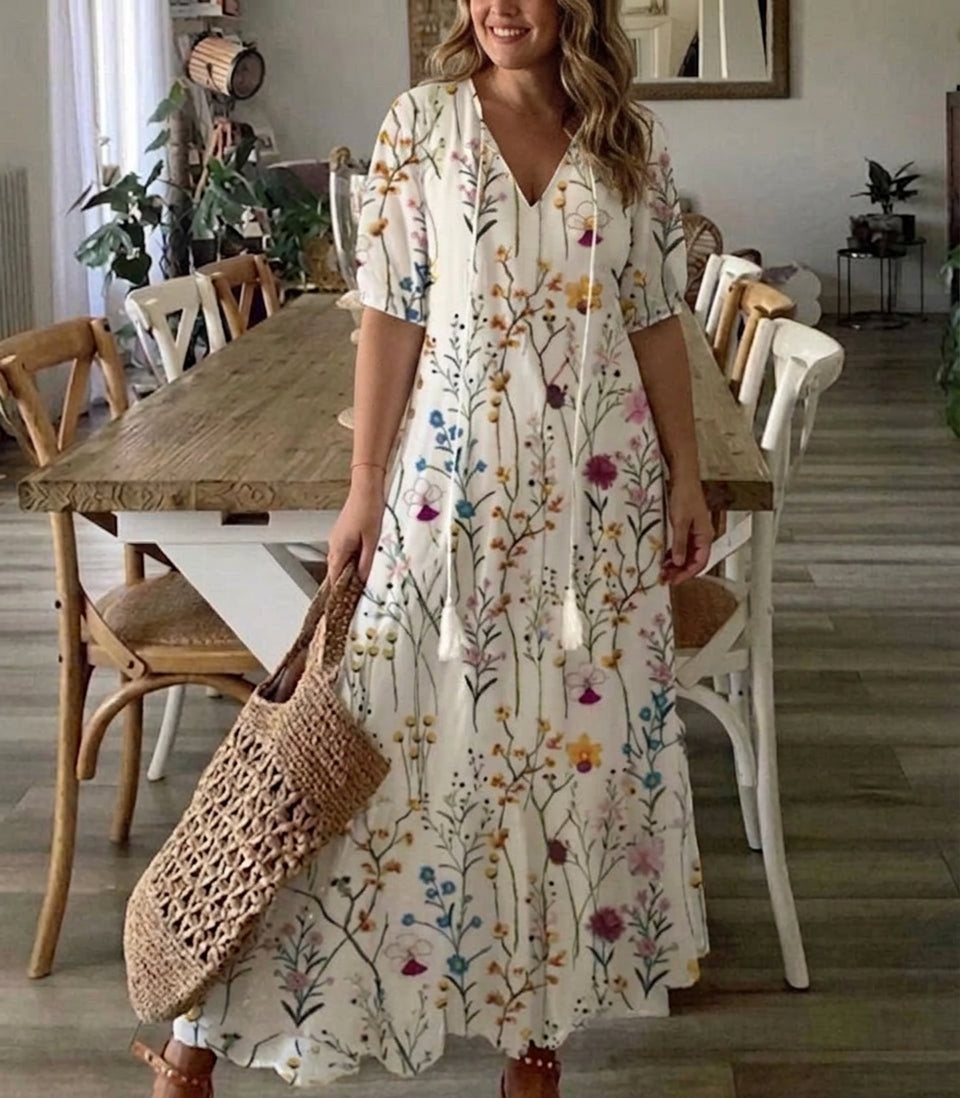 Rosalinde | Boho-Kleid mit Bauch-Optimierung