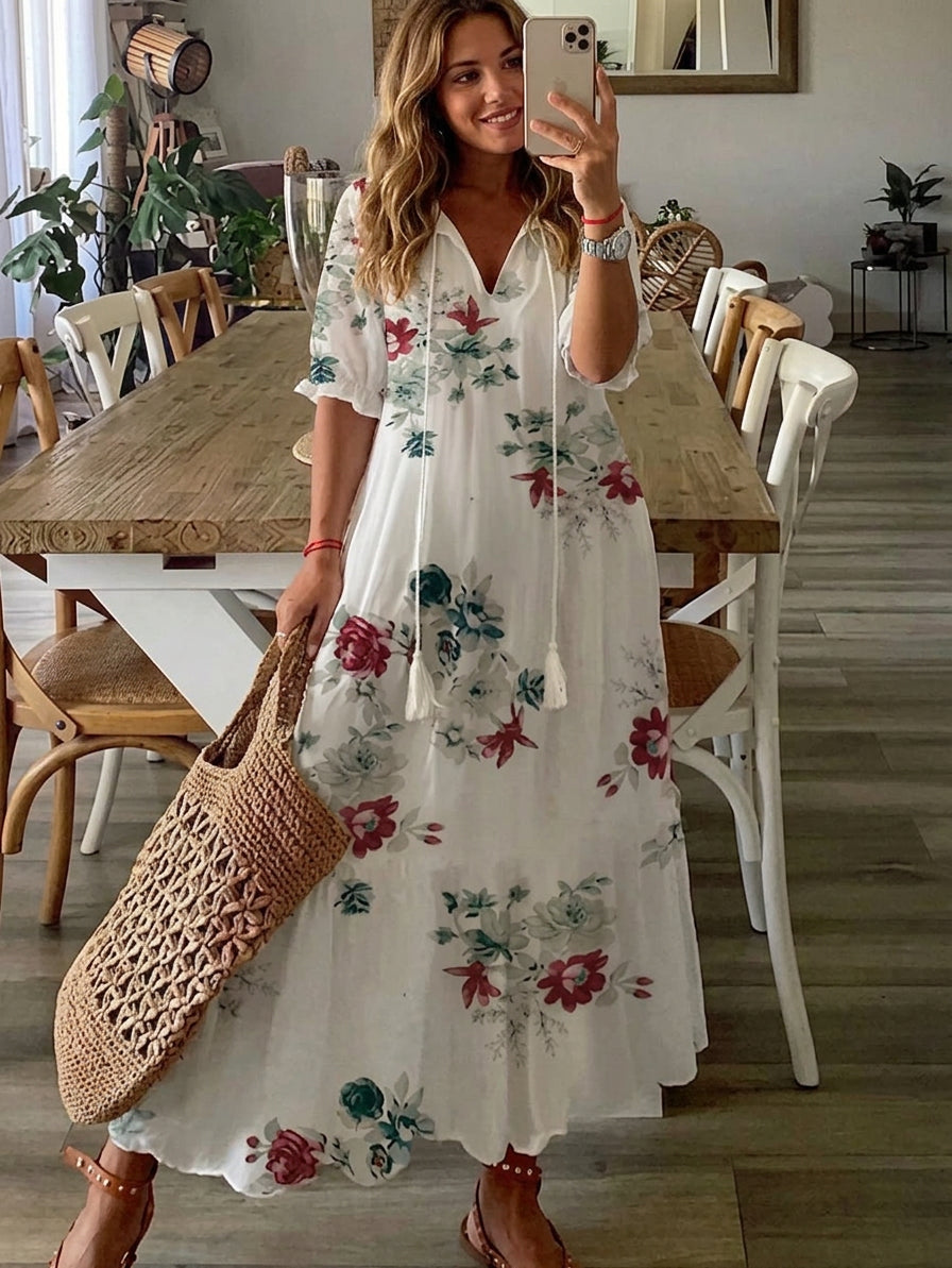 Rosalinde | Boho-Kleid mit Bauch-Optimierung